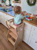 KITCHEN HELPER POMOCNIK Montessori DLA DZIECI BEZPIECZNY WIEŻA EDUKACYJNA